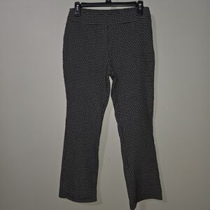 Nanette Lepore Navy Blue & White checkered pull-on dress pants Size Small
